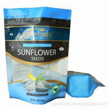 Food Stand up Bag with Zipper, Moisture-proof, Food Grade, Puncture Resistance, Light-proof